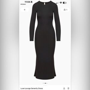 Aritzia the group luxe lounge serenity dress black XS